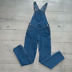 ASOS Women’s Medium Wash Denim Overalls Sz 6 Chore Utility Classic Straight Leg